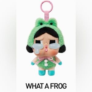 POP MART CRYBABY Crying Again Series Pendant Keychain | What A Frog | NIB 🐸💧✨